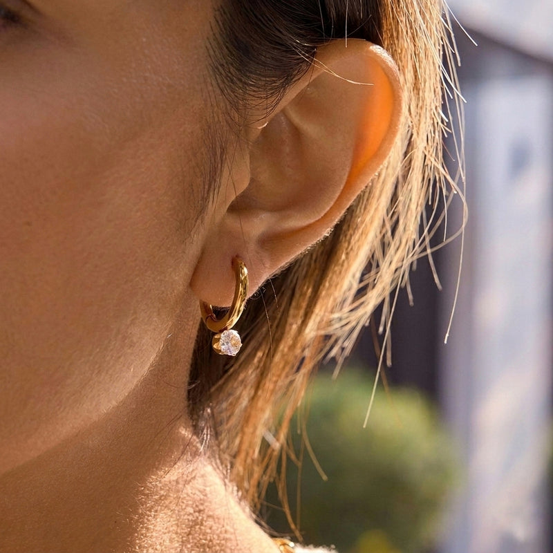 Soft Shine Huggie Earrings