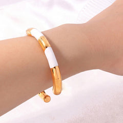 Striped Enamel Bracelet