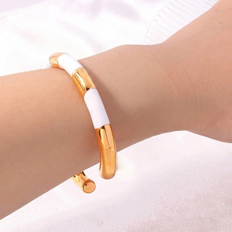 Striped Enamel Bracelet