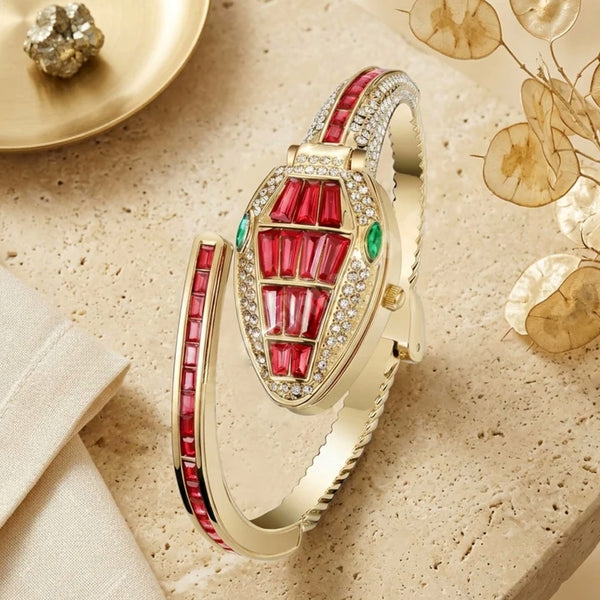 Red Snake Watch Bracelet