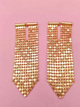 Long Triangle Tassel Earrings