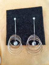 Layered Hoop Drop Earrings