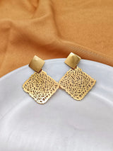 Hollow Out Square Earrings
