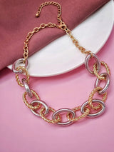Two Tone Link Chain Necklace