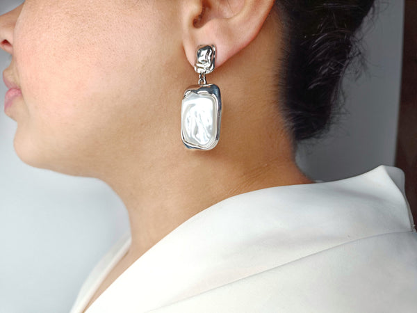 Molten Pearl Earring