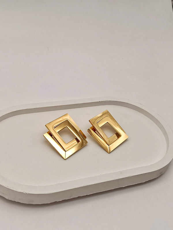 Double Square Earrings