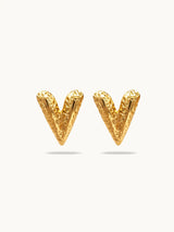 Hammered Heart Earrings