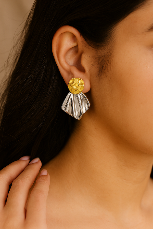 Dual Tone Vintage Earrings