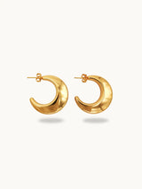 Moon Shape Hoop Earrings