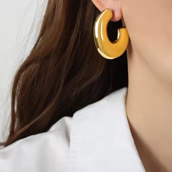 Stella Thick & Bold Hoop Earrings