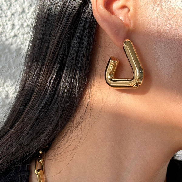 Triangle Hoop Earrings