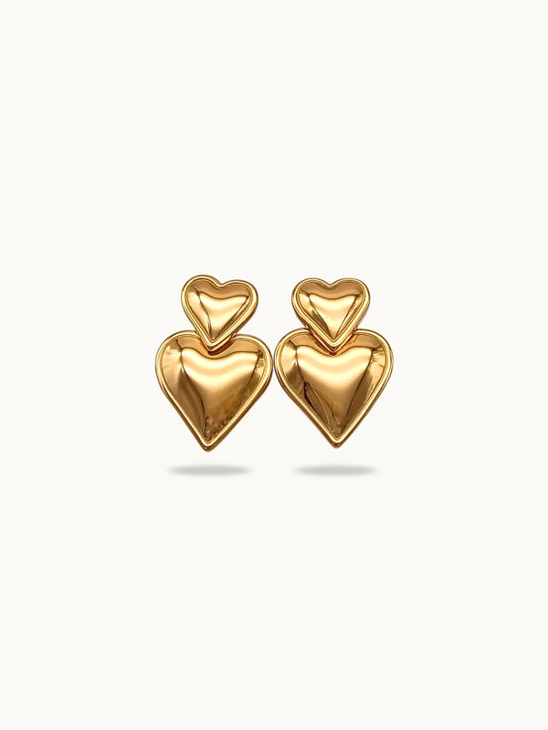 Double Heart Earrings