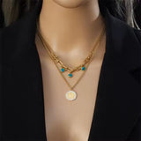 Evil Eye Layered Necklace
