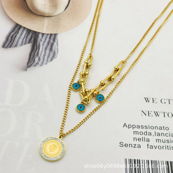 Evil Eye Layered Necklace