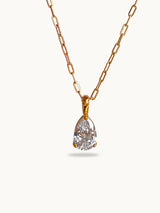 Pear Cut Solitaire Necklace