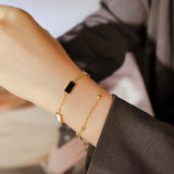 Bohemian Checkered Chain Bracelet