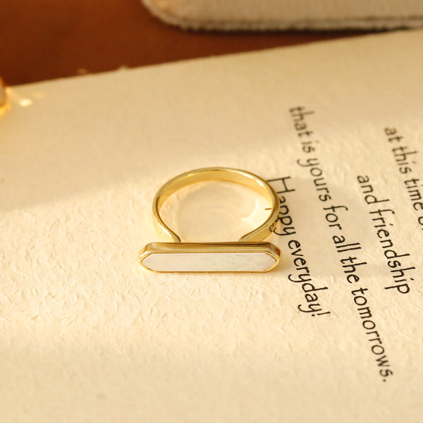 White Bar Ring