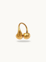 Tear Drop Twisted Adjustable Ring