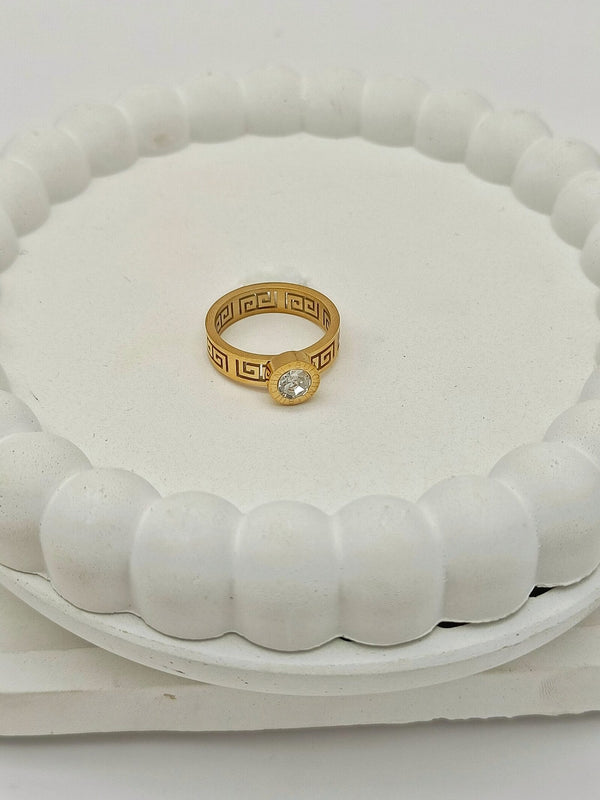 Ancient Greek Solitaire Ring