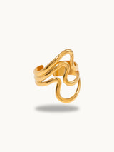 Serene Waves Adjustable Ring