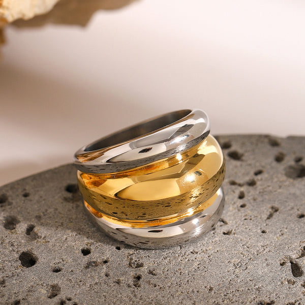 Three Tone Statement Ring
