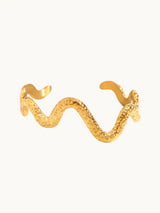 Wavy Textured Cuff Bracelet