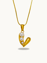 Princy Pearl Heart Necklace