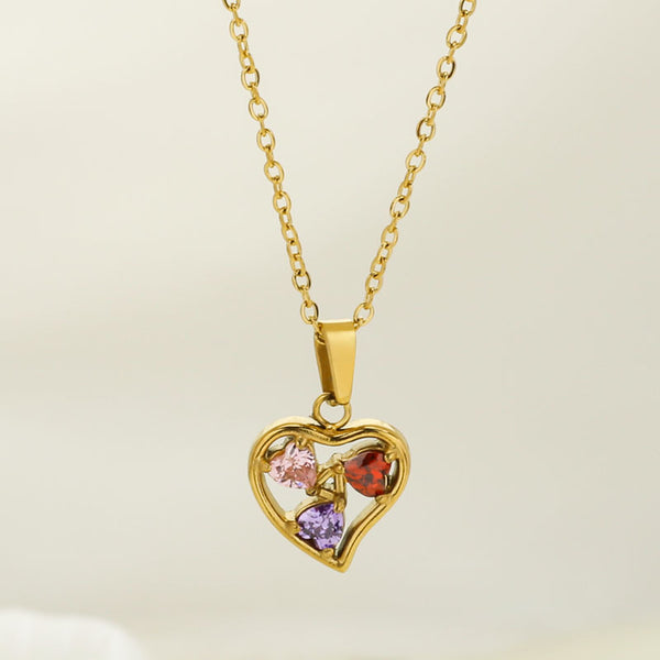 Multi Colour Heart Necklace
