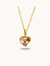 Multi Colour Heart Necklace