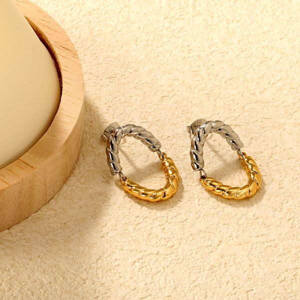 Two Tone Dancing Rope Earrings