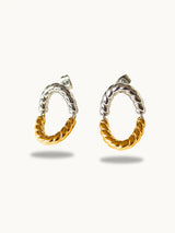 Two Tone Dancing Rope Earrings