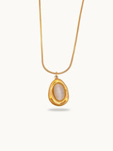Oval Cat Eye Pendant Necklace