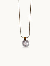 White stone Pendant Necklace