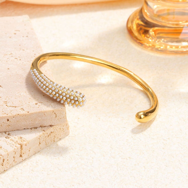 Pearl Cluster Cuff Bracelet