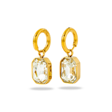 Glass White Hanging Earrings