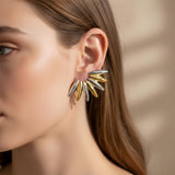 Dual Tone Marquise Earrings