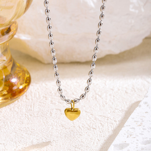 Multi Tone Heart Necklace