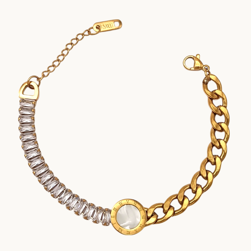 Baguette Cubic Zirconia Chain Bracelet