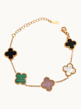 Multi Colour Clover Charms Bracelet