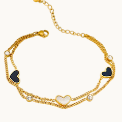 Heart Charms Chain Bracelet