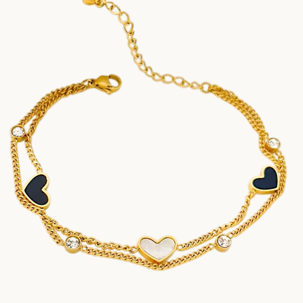 Heart Charms Chain Bracelet