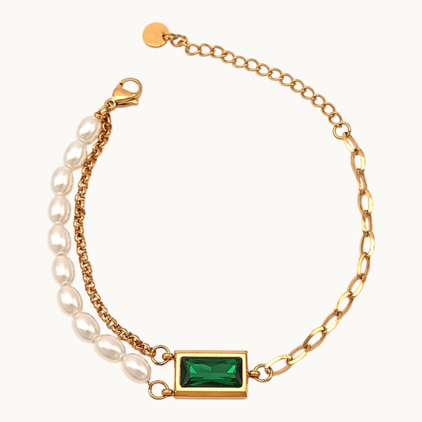 Emerald Green Chain Bracelet