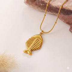 Fish Skeleton Necklace