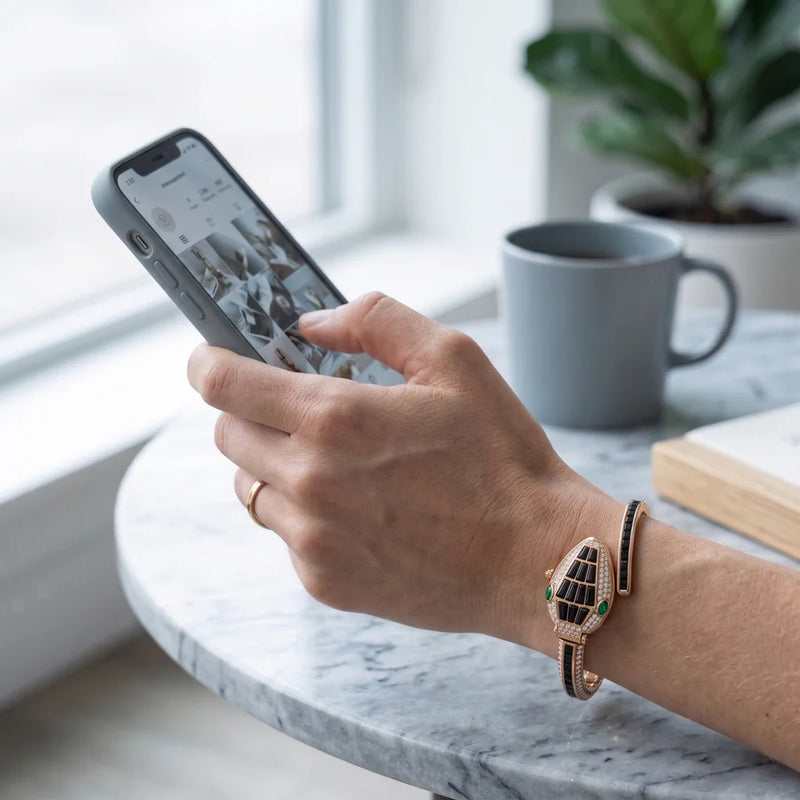 Midnight Snake Watch Bracelet