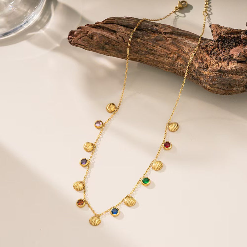 Multi Colour Sea Shell Necklace