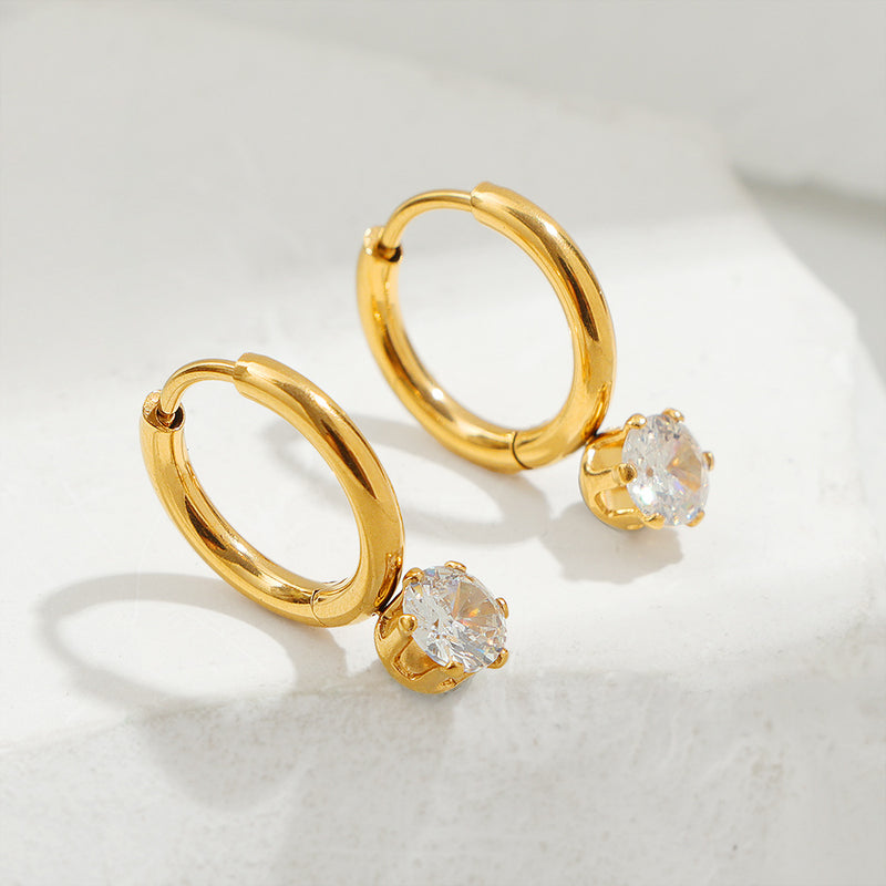 Soft Shine Huggie Earrings