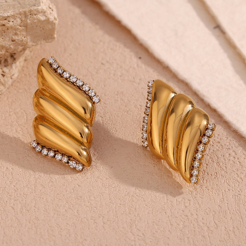 Studded Wing Earrings