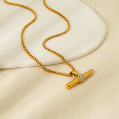 T-Bar Pendant Necklace