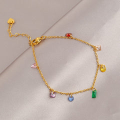 Multi Colour Charms Bracelet