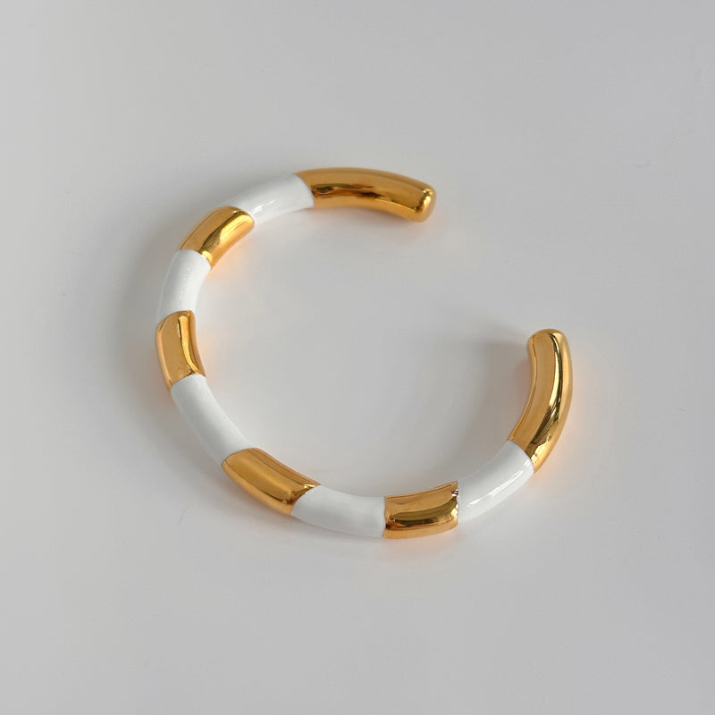 Striped Enamel Bracelet